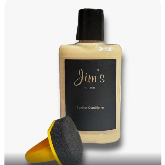 🔹️JIM'S🔹️ leather conditioner and applicator 240ml/ 8oz. ( Bigger bottle)✨️🤎 - Picture 1 of 4
